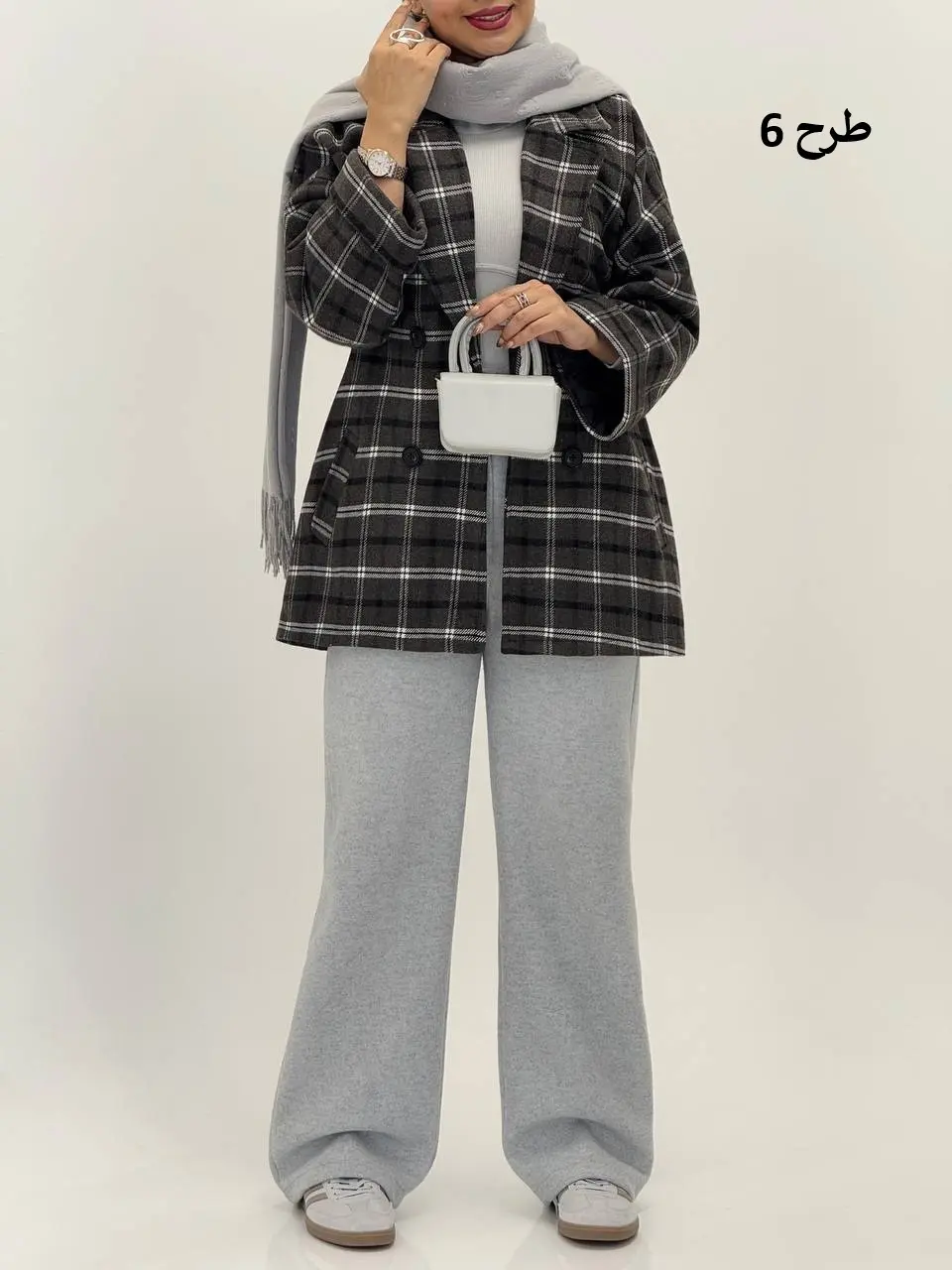 3568-کت چهارخونه شکلات